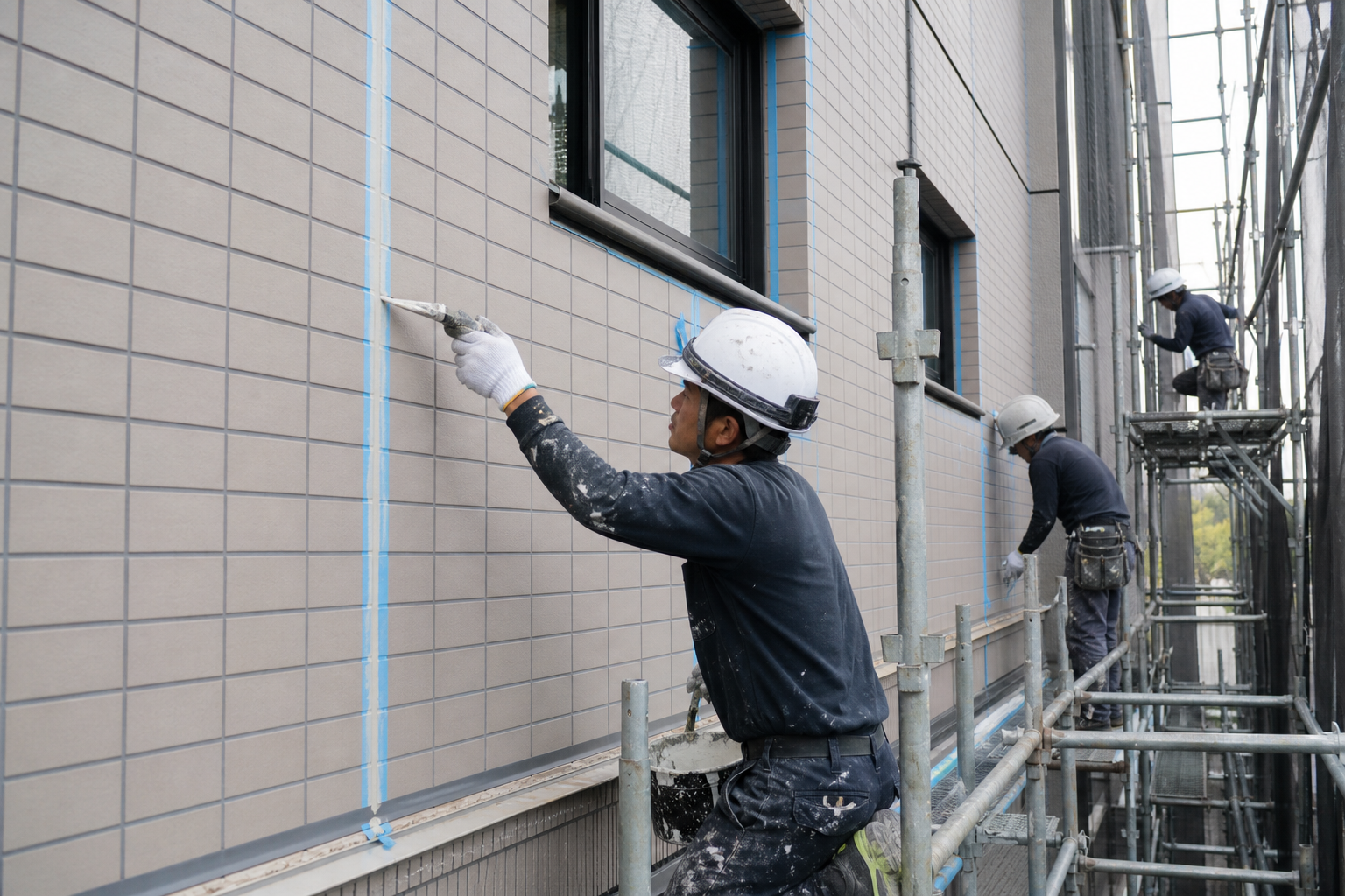 外壁改修の施工イメージ